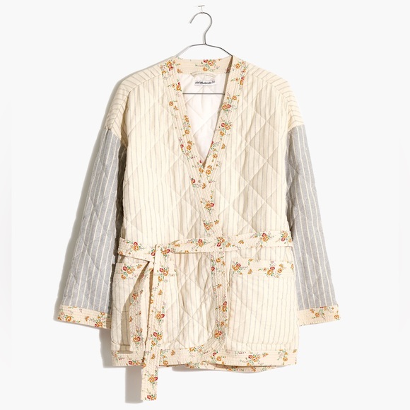 Madewell X The New Denim Project quilted patchwork wrap jacket, size XS - Picture 12 of 12